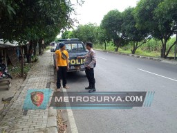 Anggota SPKT Polsek Pabuaran Patroli Rawan Siang 