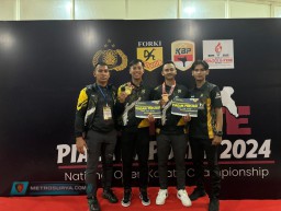 Bripda Dito, Personel Polres Pelabuhan Tanjung Perak Raih Juara I Lomba Karate Piala Kapolri Cup - 2024