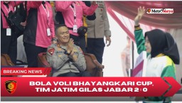 Bola Voli Bhayangkari Cup, Tim Jatim Gilas Jabar 2 : 0