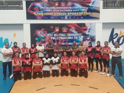 Srikandi Jalasena Berhadil Raih Juara 1 Voli Open Tournament Piala Panglima TNI 2024.