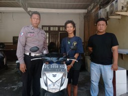 Polsek Kenjeran Amankan Pelaku Curanmor Yang Terekam CCTV di Kedinding