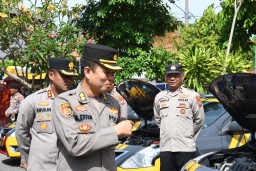 Pastikan Kesiapan Pengamanan Pilkada 2024, Polda Jatim Cek Ranmor Dinas Polres Madiun Kota