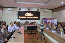 Polres Majalengka Ikuti Zoom Meeting Taklimat Awal Audit Kinerja Itwasda Polda Jabar Tahap II Tahun