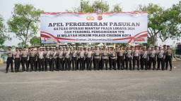 Polres Cirebon Kota Gelar Apel Pergeseran Pasukan untuk Pengamanan Pilkada Serentak 2024