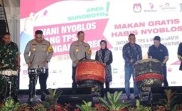 Warga Antusias Sambut Program Makan Gratis "Mari Nyoblos Mangan Wareg" di Kota Surabaya