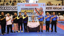 Penutupan Kejurnas Karate INKANAS Kapolri Cup 2024, Wakakor Brimob Polri Apresiasi Sportivitas Atlet