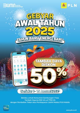 Gebyar Awal Tahun Baru, PLN Gelar Program Promo Tambah Daya 50%
