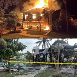 Kebakaran Cafe dan Homestay di Babat Lamongan, Tiga Orang Tewas