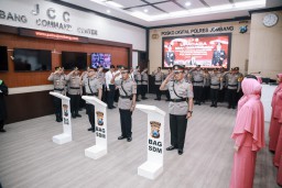Penyegaran Jabatan, Kapolres Jombang Pimpin Sertijab Tiga Kapolsek