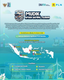 Ramadhan Mudik Gratis PLN Bersama BUMN Dibuka, Begini Cara Daftarnya di Aplikasi PLN Mobile