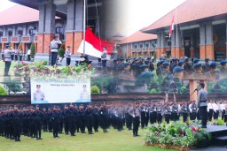 Tak Terhalang Hujan: Polda Bali Tetap Gelar Upacara Peringatan  Haornas Ke 42 Dengan Khidmat 