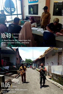 Pemdes Waled Asem Pembagian BLT Kesra dan Pengaspalan Jalan Dusun Balong 2