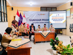 Kwartir Daerah Jateng Gelar Monitoring Akreditasi Gugus Depan Di Kwarcab Rembang