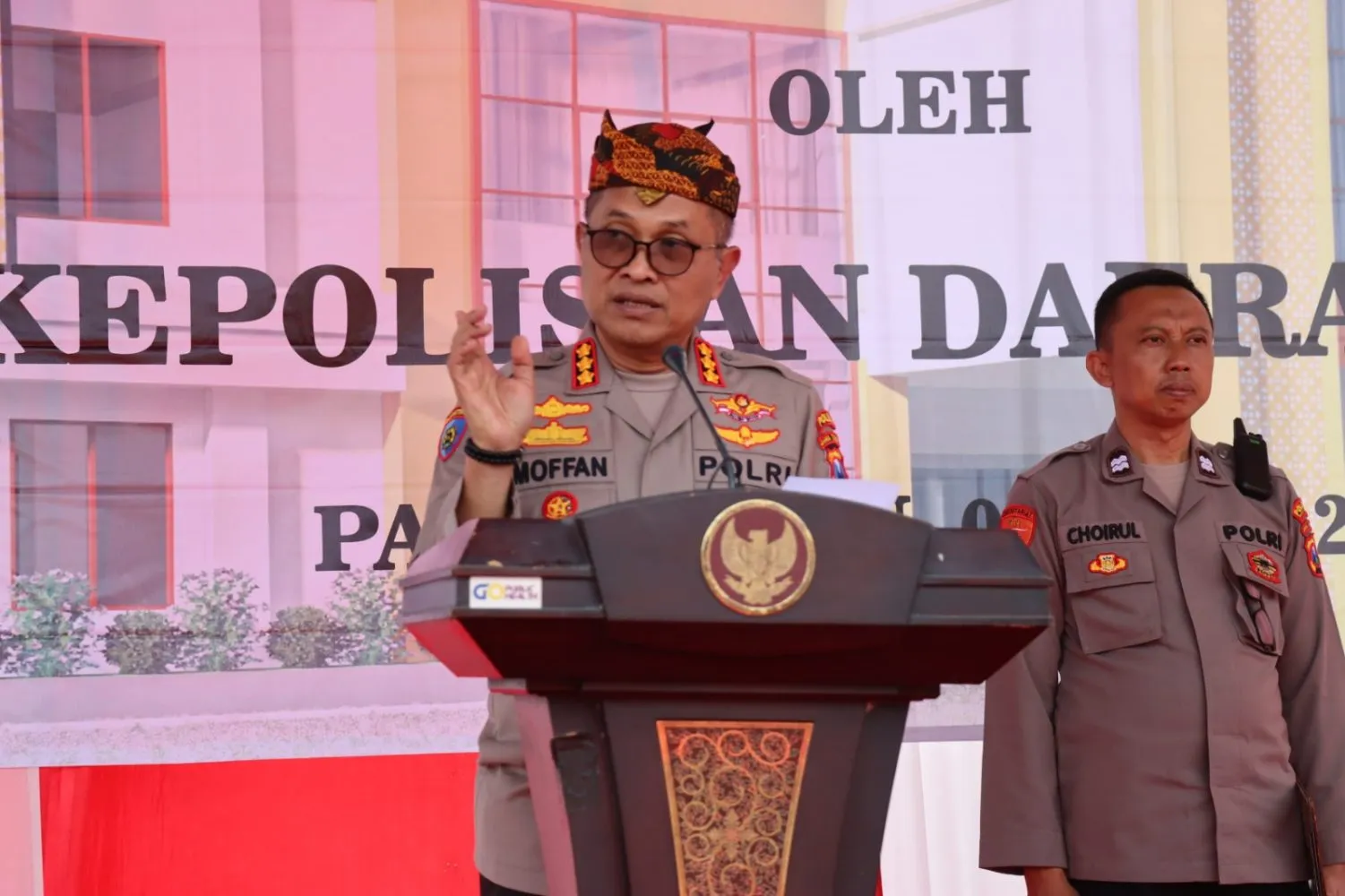 Irwasda Polda Jatim Letakan Batu Pertama Pembangunan Mako Polres Pamekasan