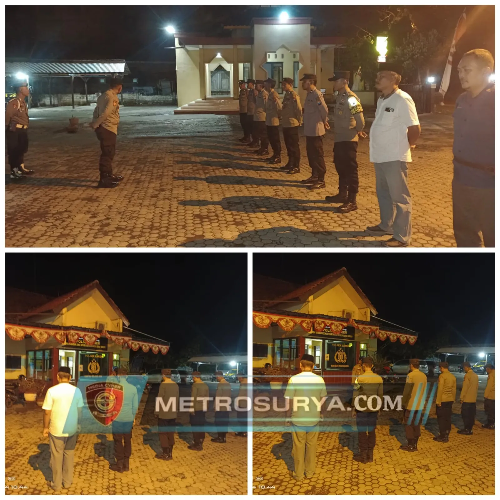 Kapolsek Laren Pimpin Apel Siaga Dalam Rangka Malam 1 Muharram 1446 H