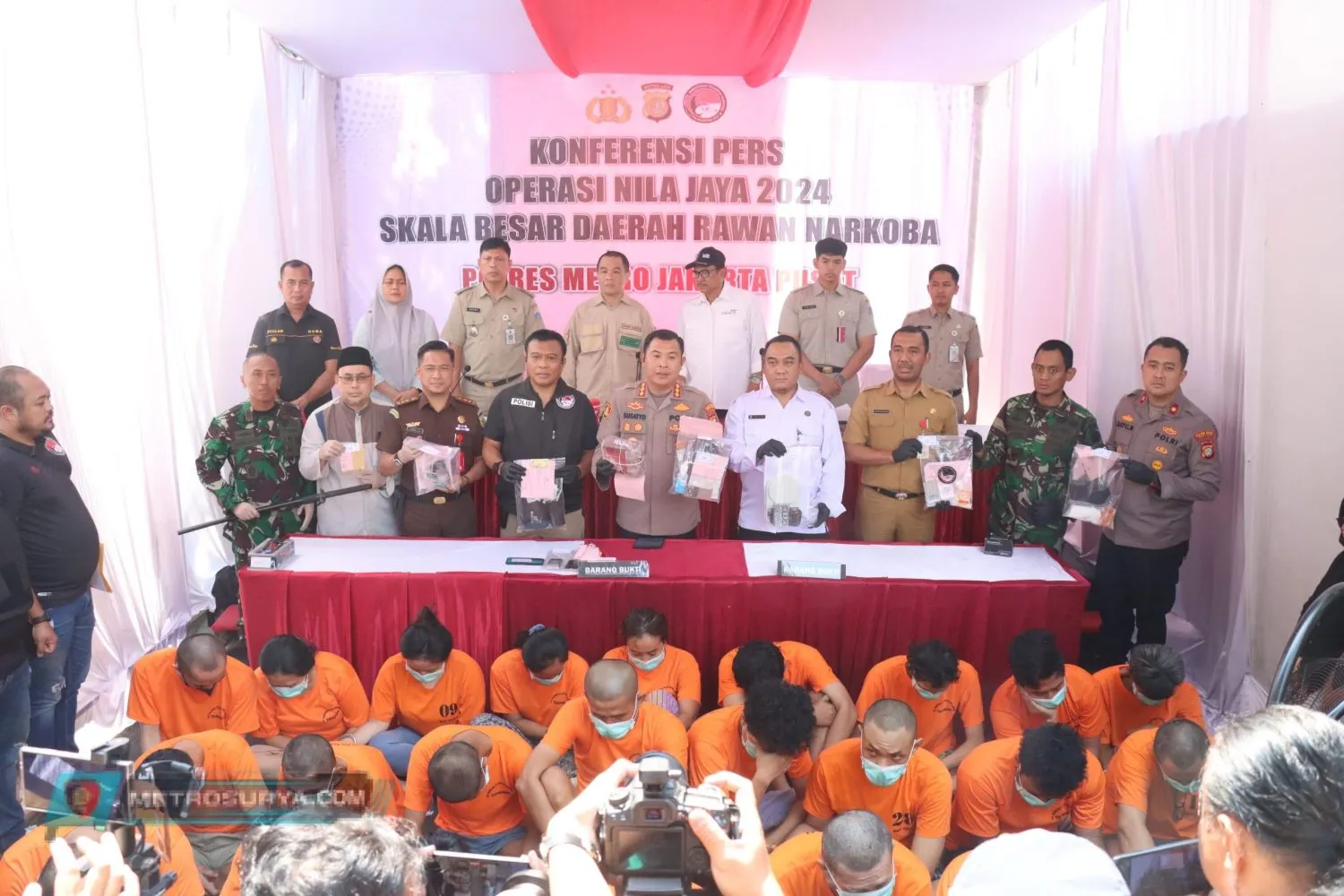 Polrestro Jakpus Tangkap 26 Tersangka Sita 2 Kg Sabu