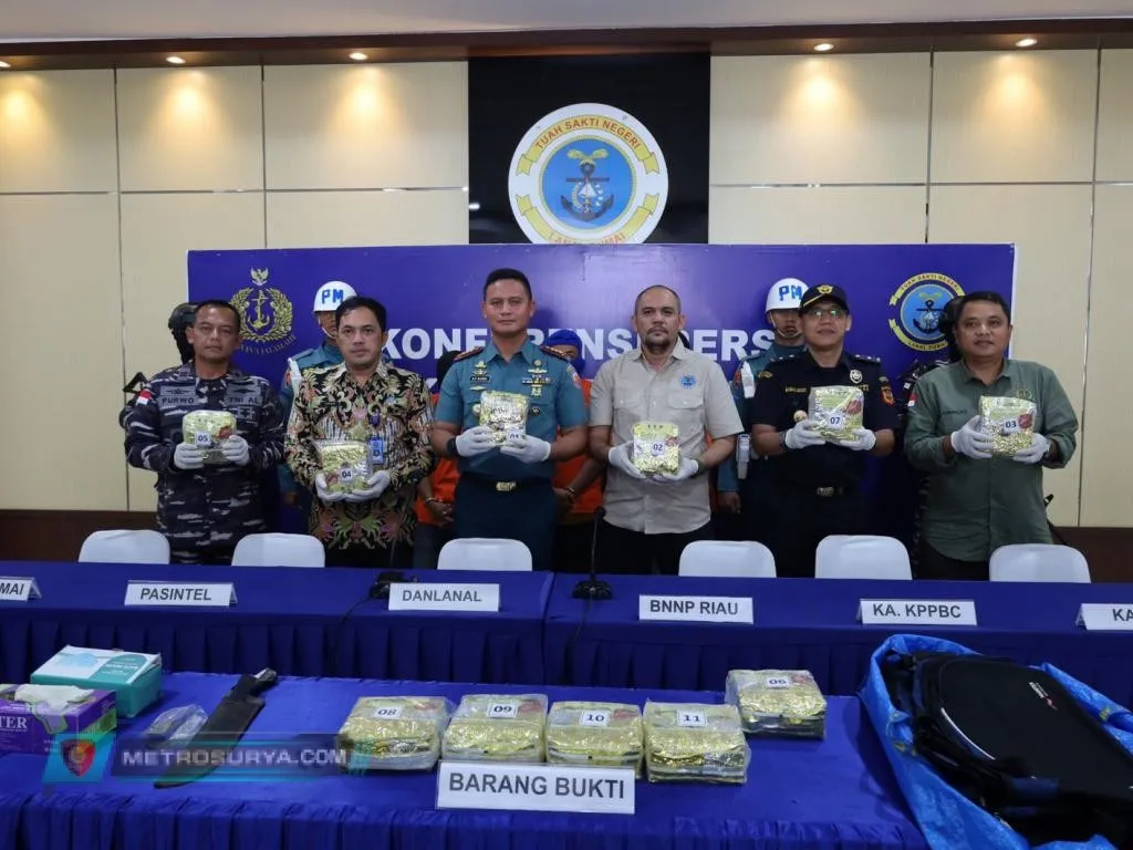 TNI AL BERHASIL GAGALKAN PENYELUNDUPAN LEBIH DARI 11KG NARKOBA JENIS SABU SENILAI 41 MILYAR