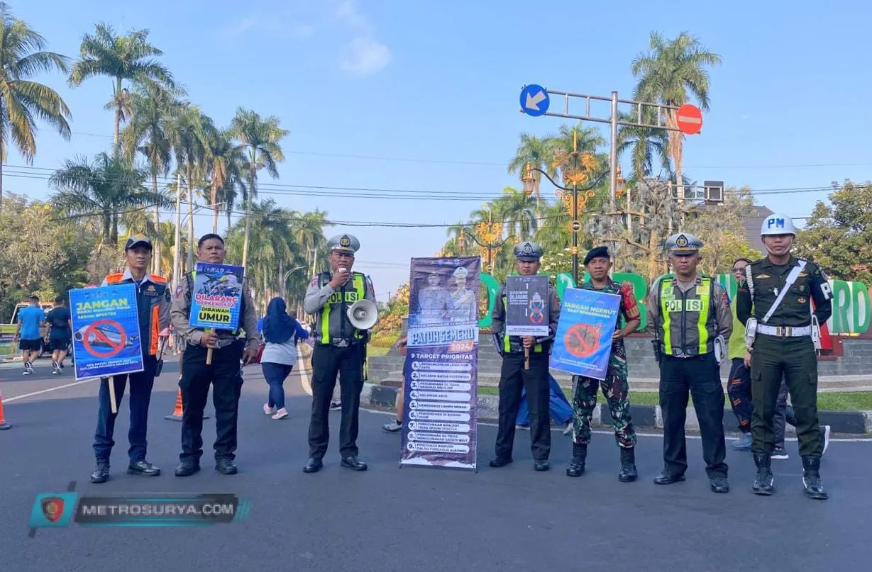 Car Free Day, Polresta Malang Kota Sosialisasikan Target Prioritas Ops Patuh Semeru 2024
