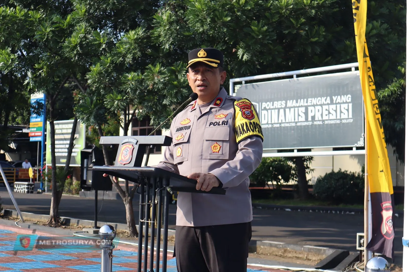 Waka Polres Majalengka Kompol Asep Agustoni Pimpin Apel Pagi di Polres Majalengka