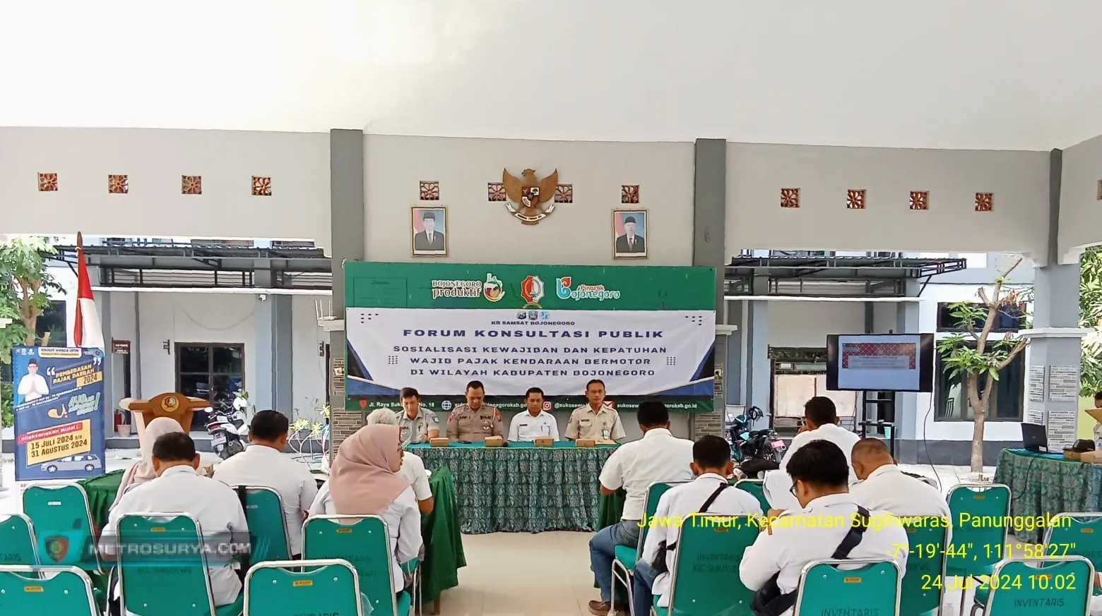 Forum Konsultasi Publik Sosialisasi Kewajiban Dan Kepatuhan Wajib Pajak Kendaraan Bermotor Di Wilayah Kabupaten Bojonegoro.