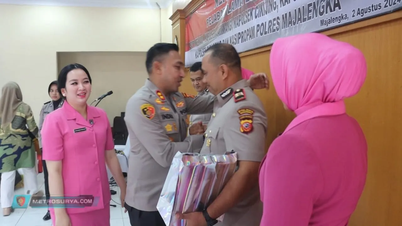 Kapolres Majalengka Pimpin Acara Pisah Sambut Pejabat Baru dan Lama