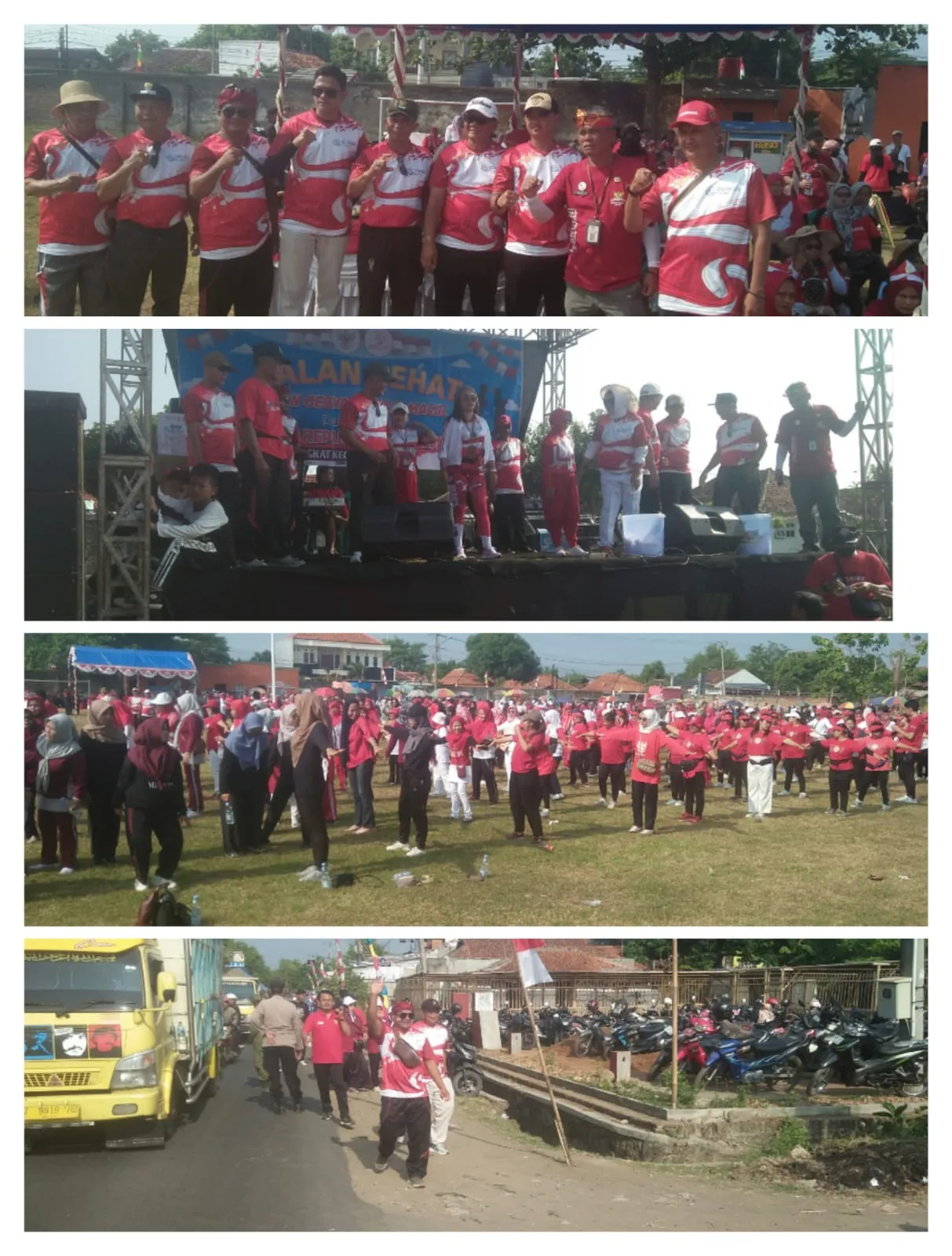 Jalan Sehat dan Gebyar Senam Masal dalam rangka 17 Agustus di Lapangan Waled Kota