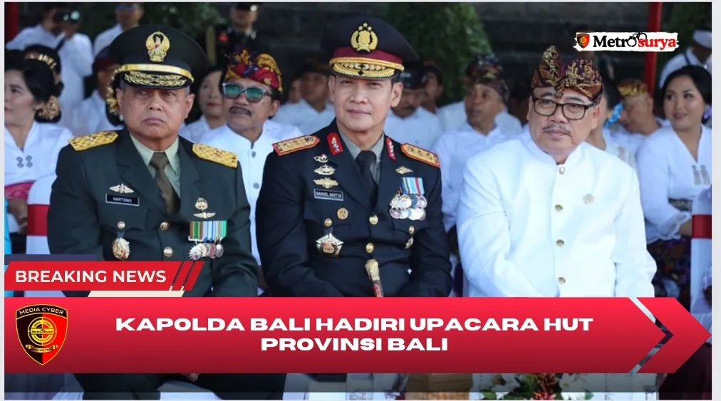 Kapolda Bali Hadiri Upacara HUT Provinsi Bali