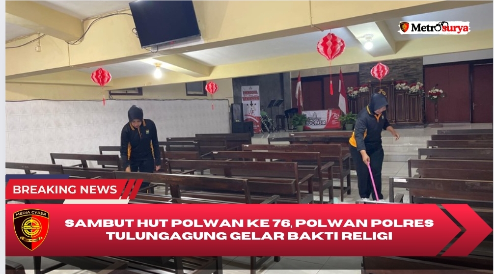 Sambut Hari Jadi Polwan Ke 76, Polisi Wanita Polres Tulungagung Gelar Bakti Religi