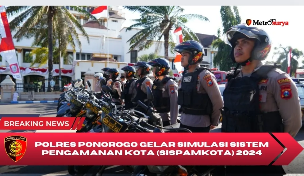 Simulasi Sispamkota Polres Ponorogo Peragakan Kerusuhan hingga Penculikan Saat Pilkada 2024