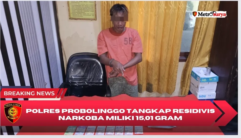 Polres Probolinggo Tangkap Residivis Narkoba Miliki 15,01 Gram