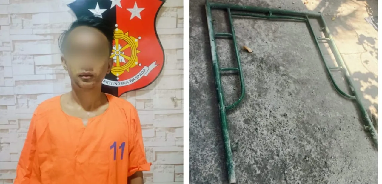 Polsek Krembangan Berhasil Mengamankan Pencuri Scafolding Yang Merupakan Seorang Residivis.