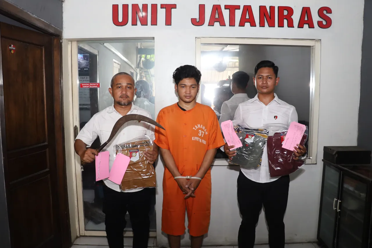 Polres Pelabuhan Tanjung Perak Berhasil Mengamankan Begal Bercelurit Yang Viral di Medsos.