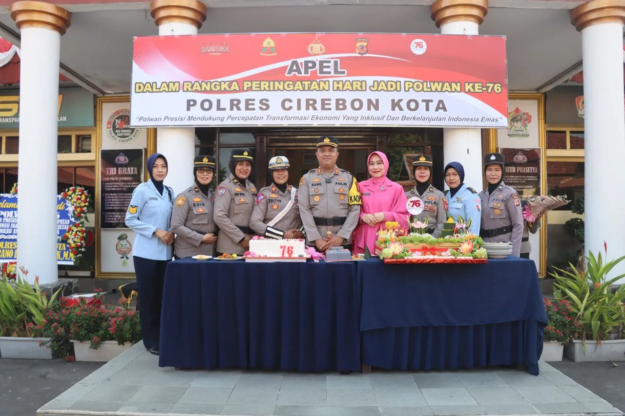 Kapolres Cirebon Kota Pimpin Apel Hari Jadi Polwan ke-76 Tingkat Polres Cirebon Kota