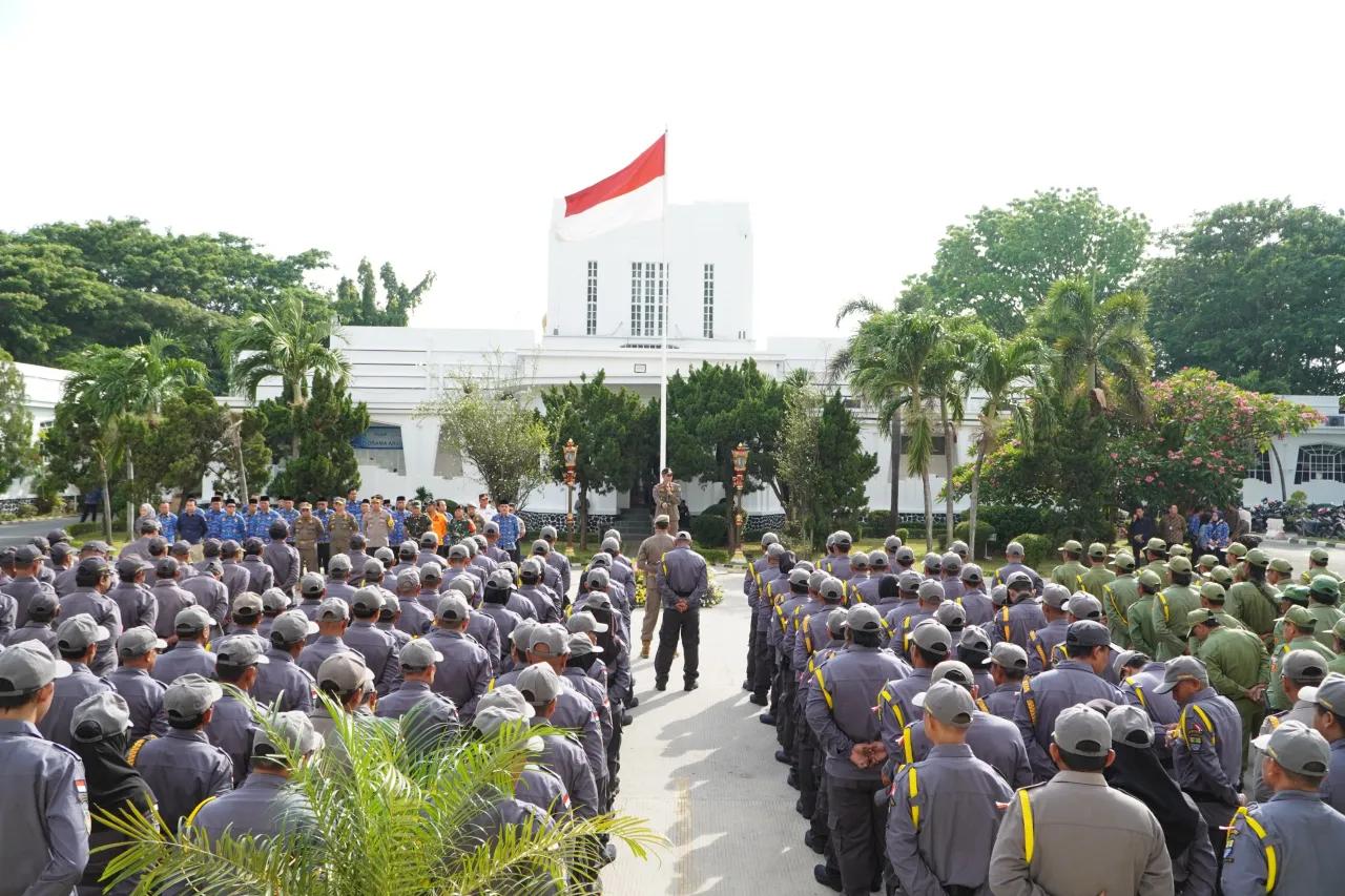Siap Amankan Pilkada Serentak 2024, Kapolres Cirebon Kota Hadiri Apel Gelar Pasukan Linmas