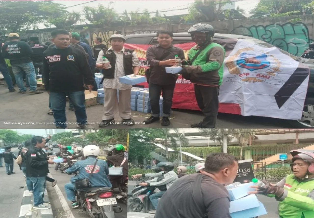 Aksi Sosial AMI: 200 Nasi Kotak Dibagikan di Depan Stasiun Wonokromo Surabaya dalam Jumat Berkah