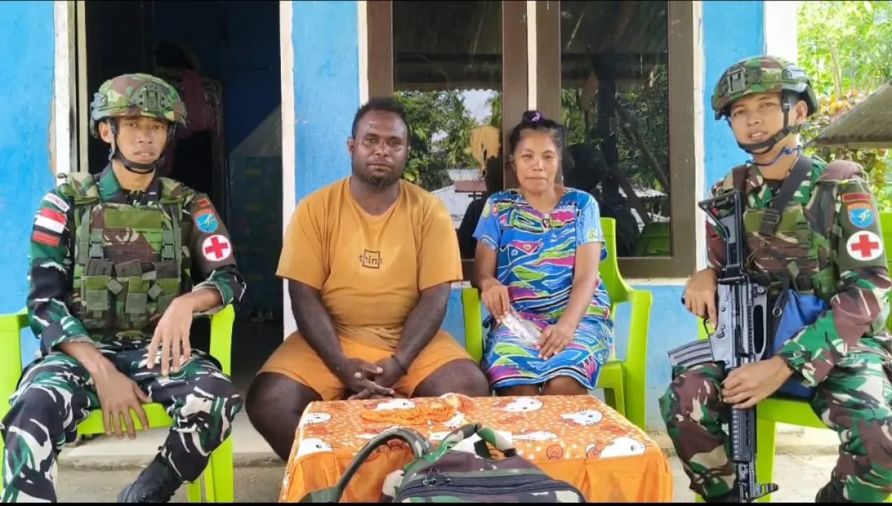 Pos Teluk Etna Satgas Yonif 642/Kps Laksanakan Yankes di Kampung Kiruru 