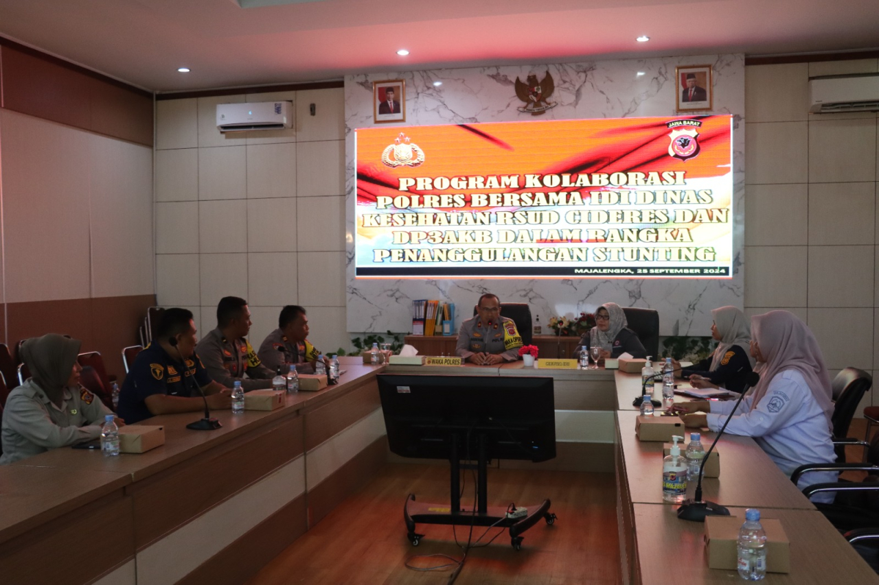 Polres Majalengka Bersama IDI dan Dinas Kesehatan, RSUD Cideres serta DP3AKB Gelar Program Penanggulangan Stunting