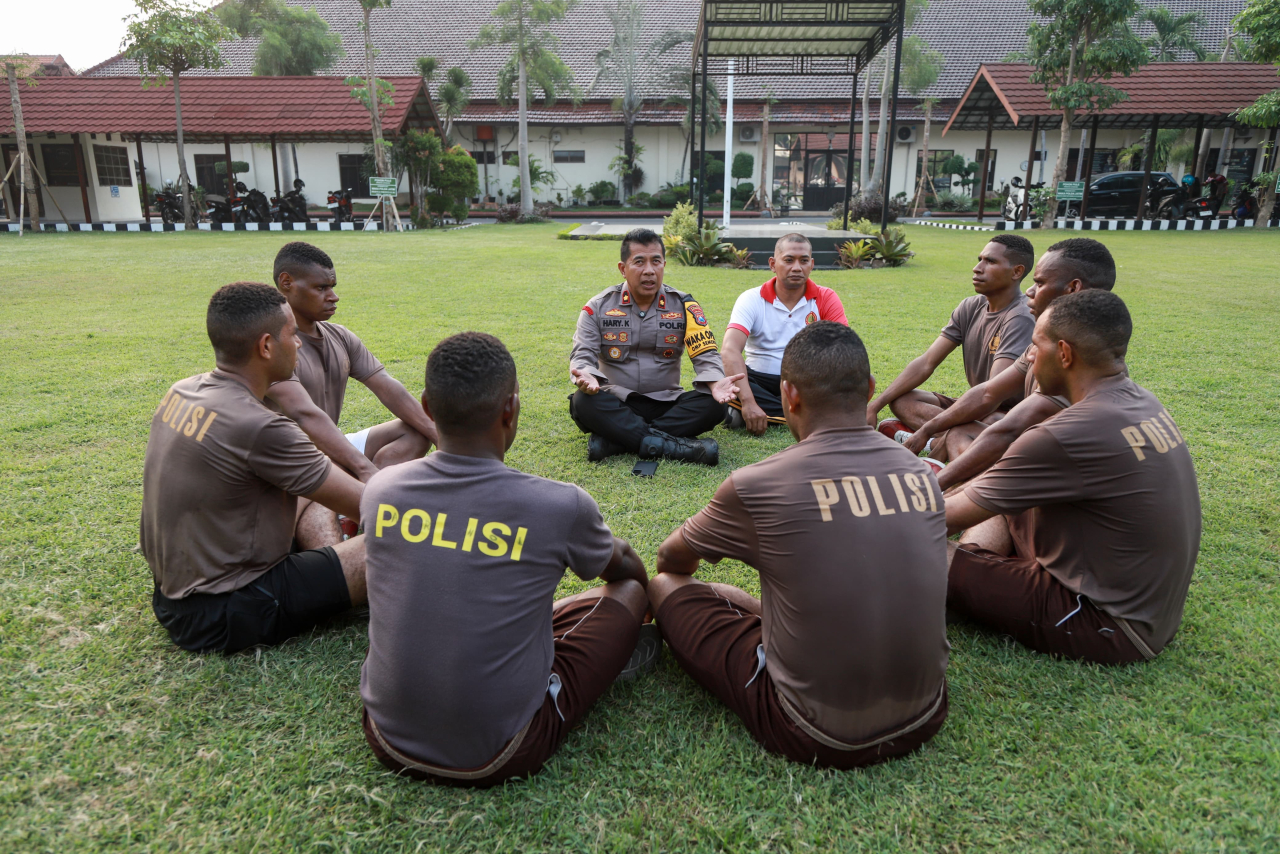 Polres Jombang semangati dan beri Motivasi Siswa Latja SPN Mojokerto