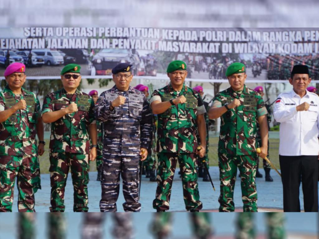 CIPTAKAN RASA AMAN DAN NYAMAN, DANLANTAMAL IV HADIRI APEL GELAR PASUKAN PENGAMANAN NATAL 2024 DAN TAHUN BARU 2025