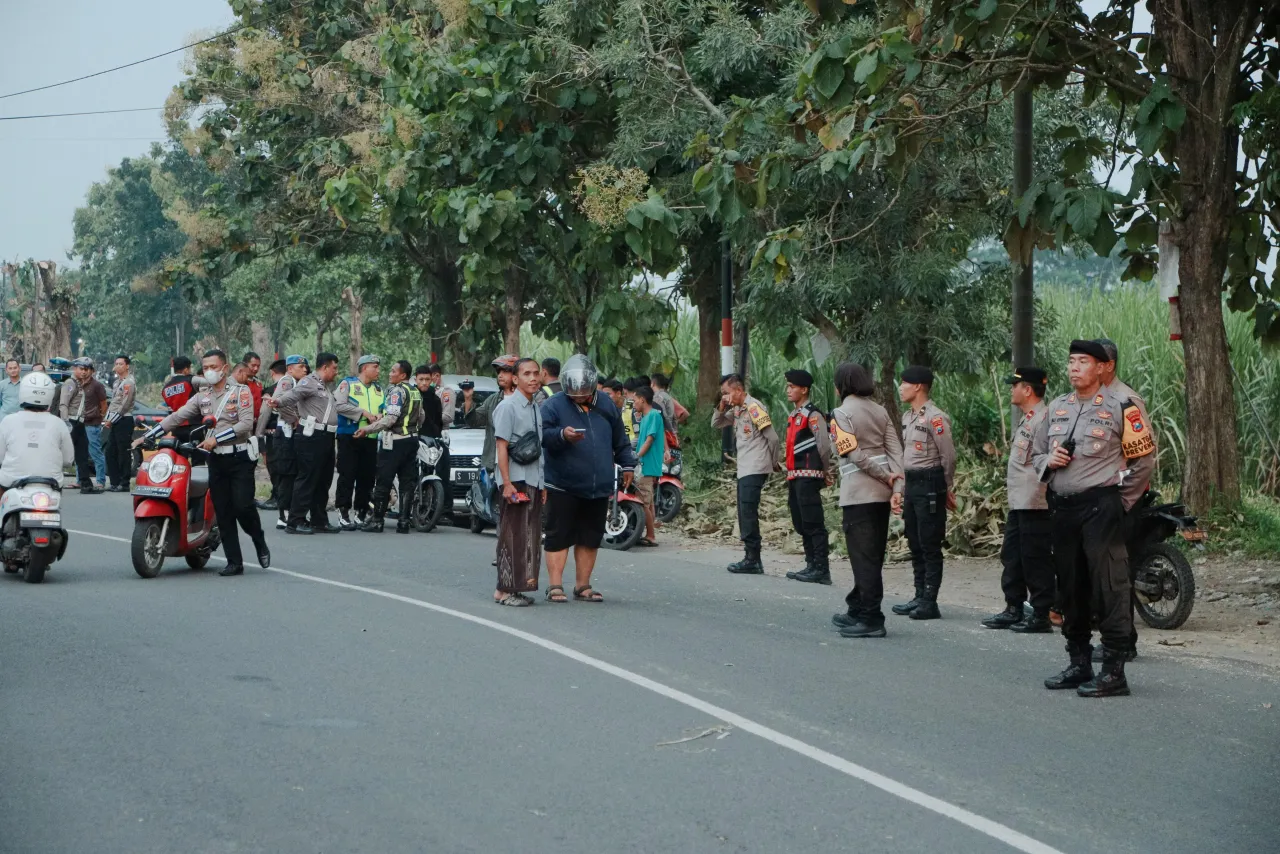 Tim gabungan Polres Jombang Gelar Razia Balap Liar, Amankan Puluhan Sepeda Motor