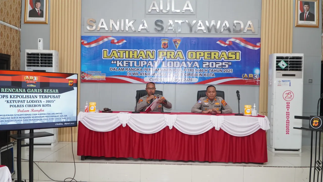 Polres Cirebon Kota Gelar Latihan Pra Operasi Ketupat Lodaya 2025 untuk Pengamanan Idul Fitri