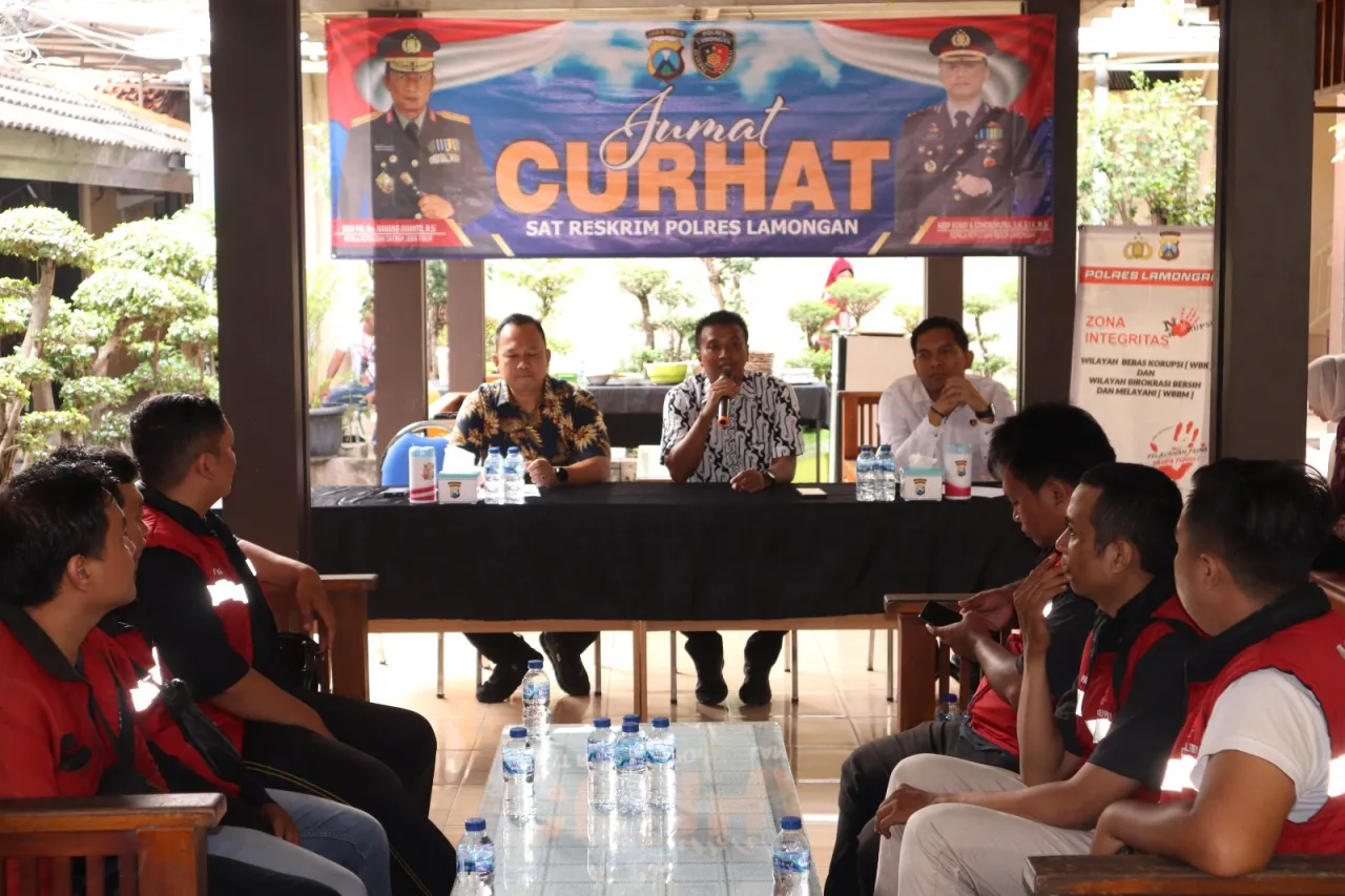 Polres Lamongan Gelar Jumat Curhat Bahas Maraknya Order Fiktif dan Keamanan Pengiriman