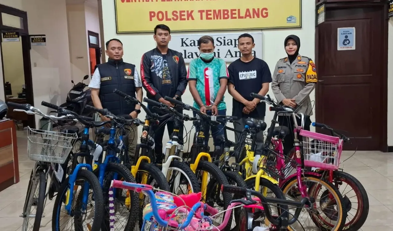 Polisi Bekuk Pelaku Spesialis Pencurian Sepeda Ontel di 11 TKP