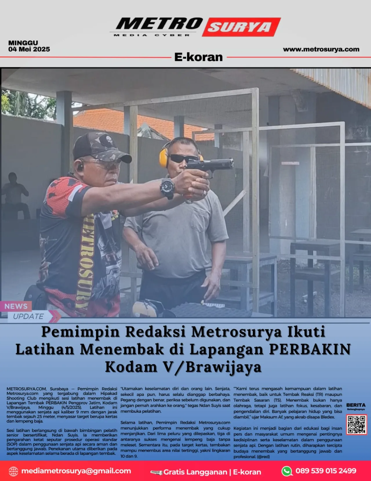 Akurasi Maksimal: Pemred Metrosurya Tunjukkan Skill Tembak Target Tanpa Sisa!