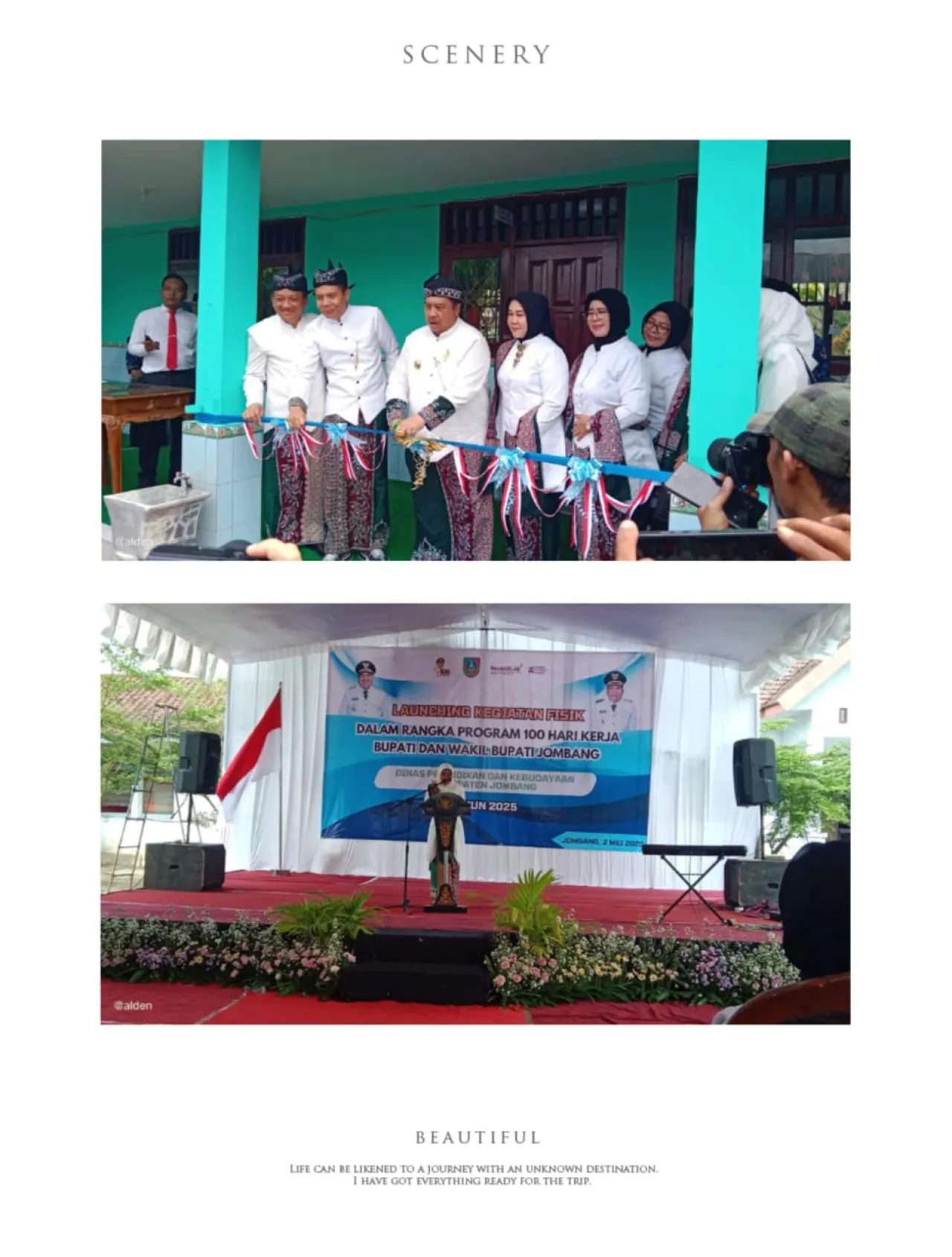 Bupati Jombang Launching Kegiatan Fisik Bersama Dinas Pendidikan dan Kebudayaan Kabupaten Jombang