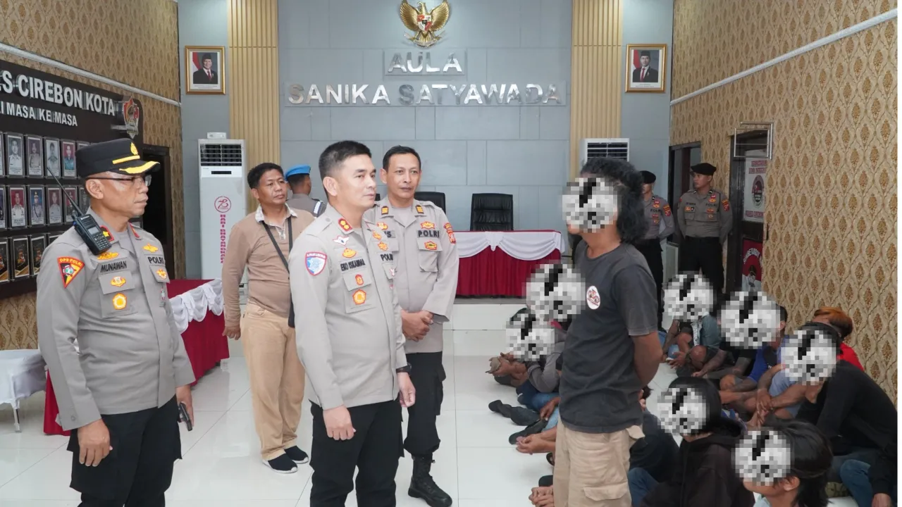 Langkah Tegas Polres Cirebon Kota: 24 Preman Diamankan dalam Operasi Gabungan TNI Polri