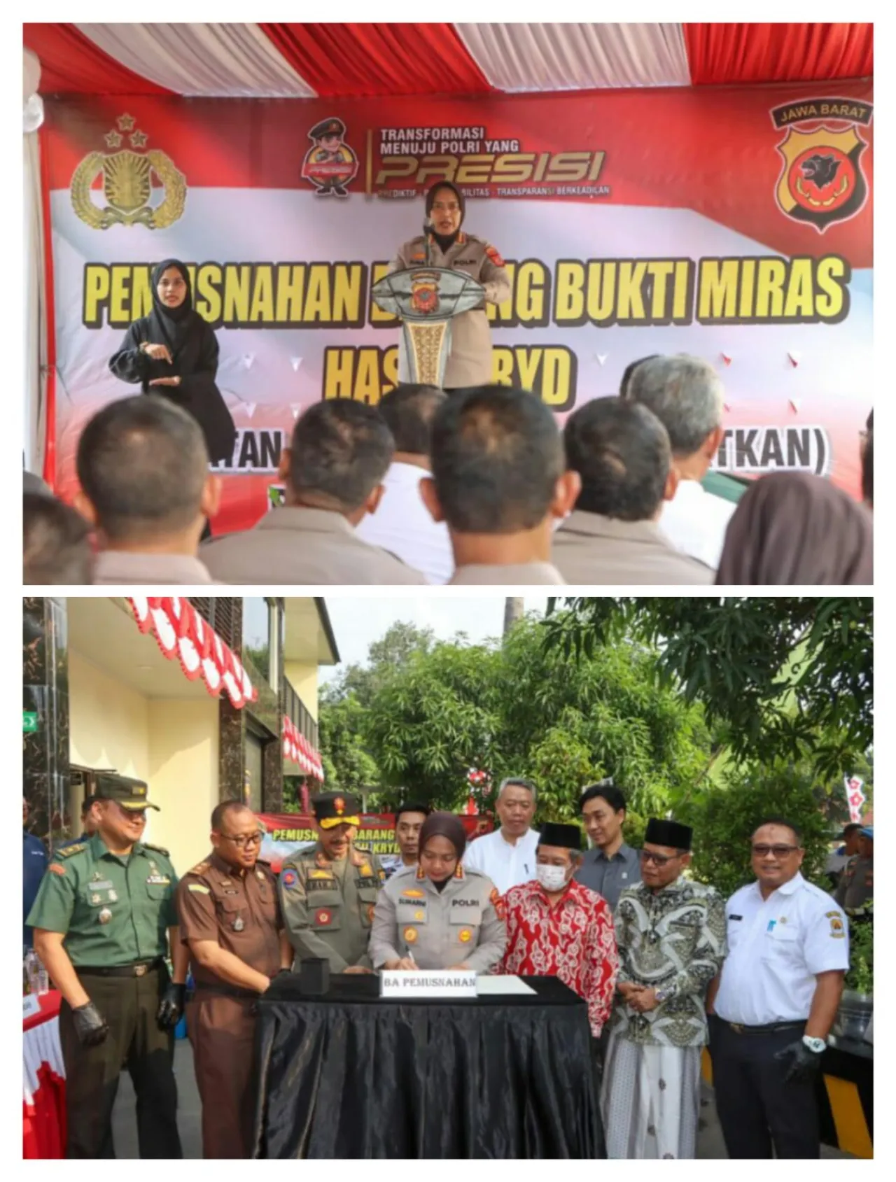 Polresta Cirebon Musnahkan Ribuan Botol Miras Berbagai Merek, Tegaskan Perang Terhadap Miras 
