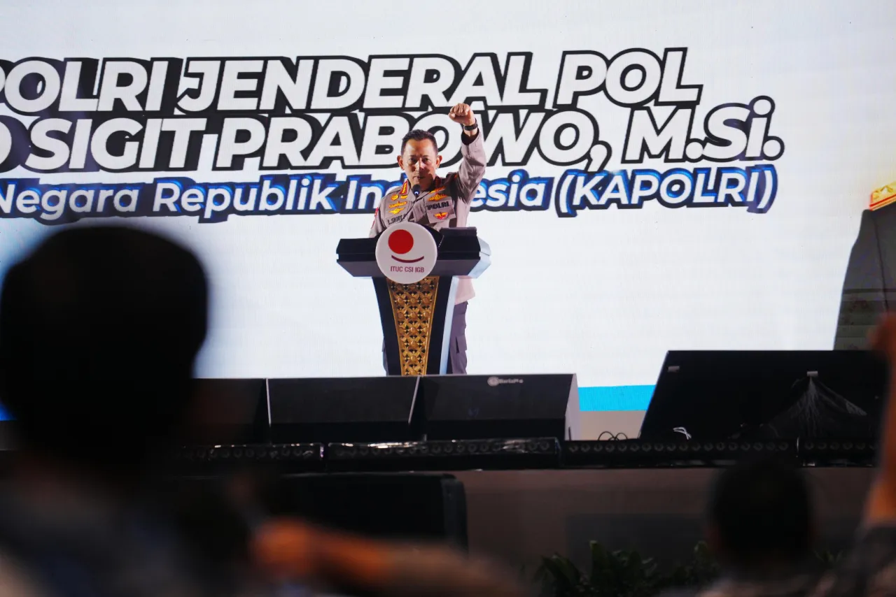 Kapolri: Penghargaan ITUC Tak Terlepas Dari Peran Serikat Buruh Indonesia