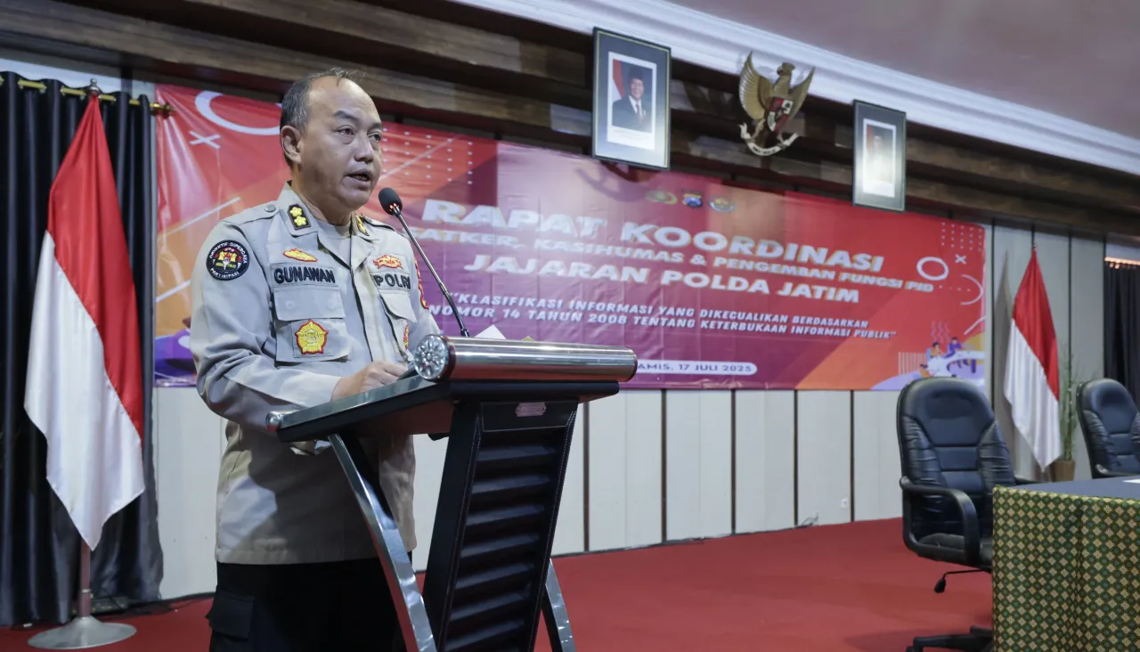 Perkuat Pengelolaan Informasi Publik, Bidang Humas Polda Jatim Gelar Rakor PID