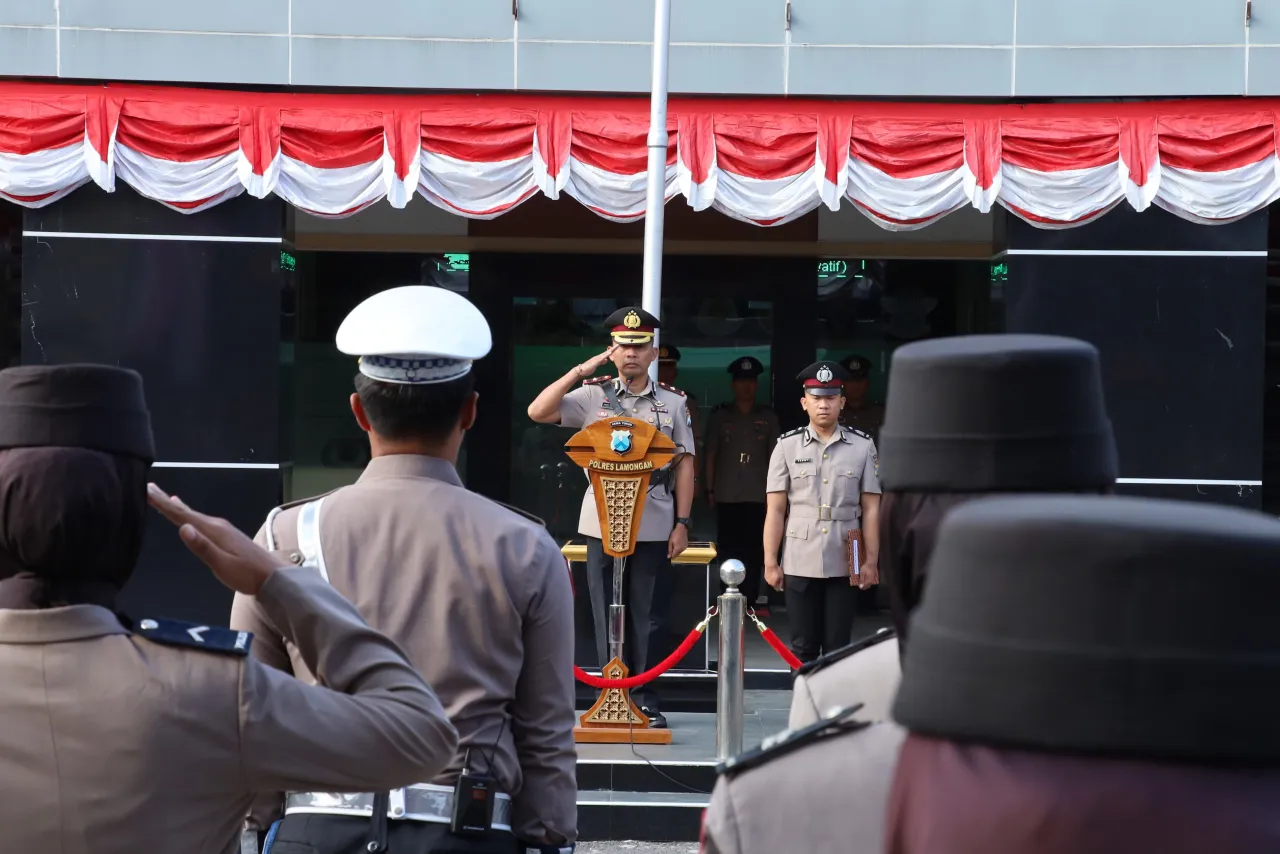Peringatan Hari Juang Polri,  Wakapolres Lamongan: Semangat Juang Polri Untuk Masyarakat Menuju Indonesia Maju
